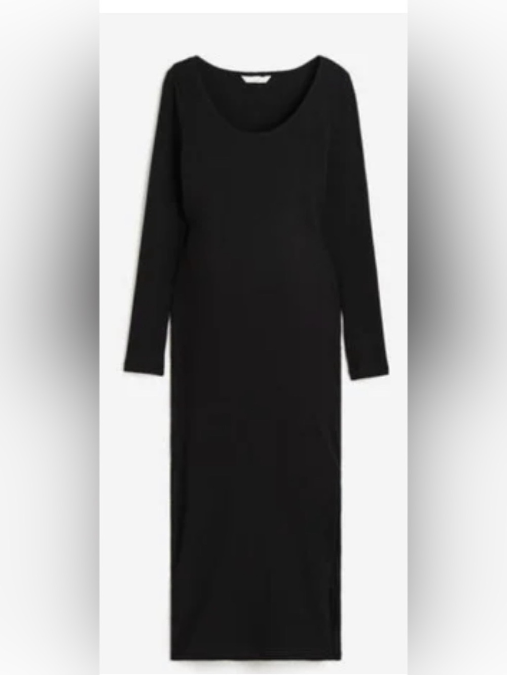 H&M Mama Maternity Black Long Sleeve Ribbed Women's Dress
